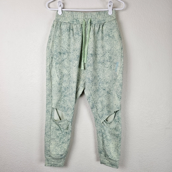 Gymshark Chalk Wash Joggers Green Acid Wash Sweatpants S - Picture 3 of 9
